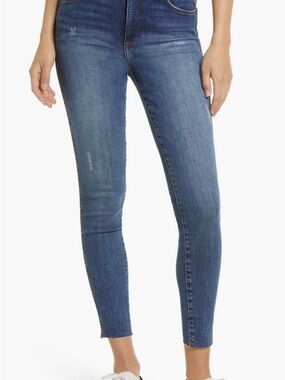 Whetherly Dark Mid-Blue High Rise Skinny Jeans